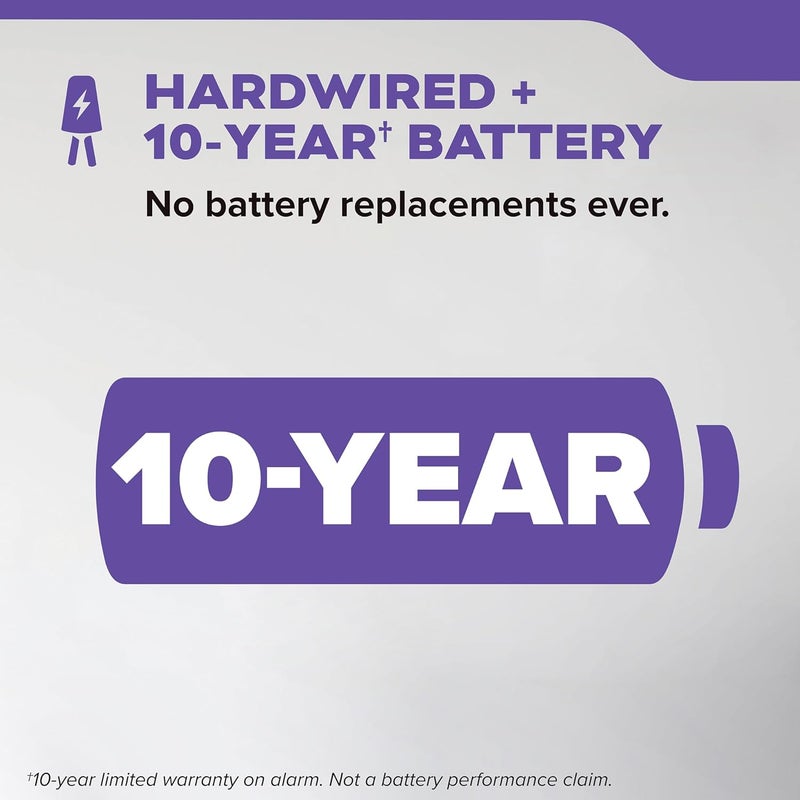 Kidde Hardwired Smoke & Carbon Monoxide Detector, 10-Year Battery Backup, Voice Alerts, Interconnectable LED Warning Light Indicators - Image 3